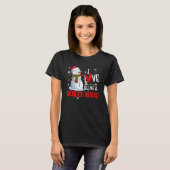 T-shirt Christmas I Love Being A School Nurse Snowman Nurs (Devant entier)