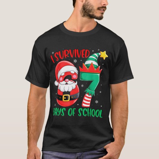 T-shirt Christmas I Survived 67 Days Of School Funny Six S (Devant)