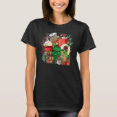 T-shirt Christmas Iced Coffee Hot Cocoa Coffee Caffeinate (Devant)