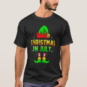 T-shirt Christmas In July Santa Elf Xmas Men Women Kids (Devant)