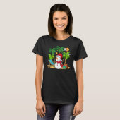 T-shirt Christmas In July Snowman On Palm Tree Tropical Be (Devant entier)