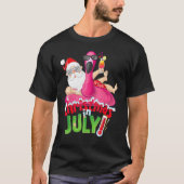 T-shirt Christmas in July  Summer Flamingo Float Xmas 2 (Devant)