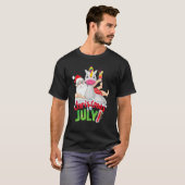 T-shirt Christmas in July Summer Unicorn Float Xmas (Devant entier)