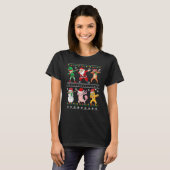 T-shirt Christmas Kids Boys Men Dabbing Santa Elf Deer Fri (Devant entier)