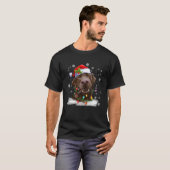 T-shirt Christmas Labrador Retriever Chien Chocolat Lab Lo (Devant entier)