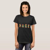 T-shirt Christmas Library Gingerbread Man Books Lover Book (Devant entier)