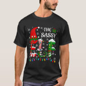 T-shirt Christmas Light Family Matching Pajamas Sy Elf Xma (Devant)