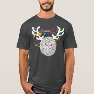 T-shirt Christmas Lights Golf Ball Funny Noël