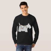 T-shirt Christmas Lights Scottish Terrier un Amoureux des  (Devant entier)