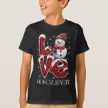 T-shirt Christmas Love Snowman Déjeuner Lady Life Fun Xmas<br><div class="desc">Christmas Love Snowman Déjeuner Lady Life Fun Costume de Noël</div>