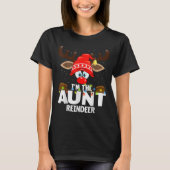 T-shirt Christmas Matching I'm The Aunt Reindeer (Devant)