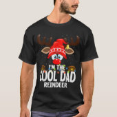 T-shirt Christmas Matching I'm The Cool Dad Reindeer  (Devant)