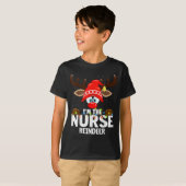T-shirt Christmas Matching I'm The Nurse Reindeer  (Devant entier)