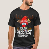 T-shirt Christmas Matching I'm The Sweetest Reindeer  (Devant)