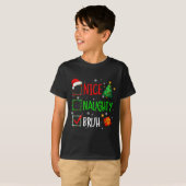 T-shirt Christmas Nice Naughty Bruh Funny Xmas List Women (Devant entier)