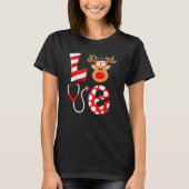 T-shirt Christmas Nurse Love NICU RN ER Père Noël Reindeer (Devant)