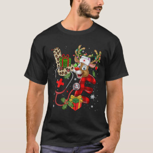 T-shirt Christmas Nurse Love NICU RN ER Père Noël Reindeer