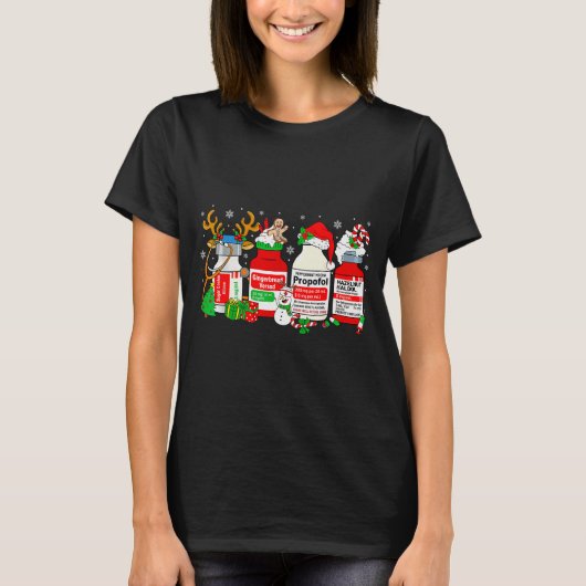 T-shirt Christmas Nurse Peppermint Mocha Profol Er Ed Icu (Devant)