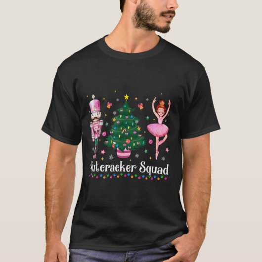 T-shirt Christmas Nutcracker Squad Ballet Dance Women Kids (Devant)
