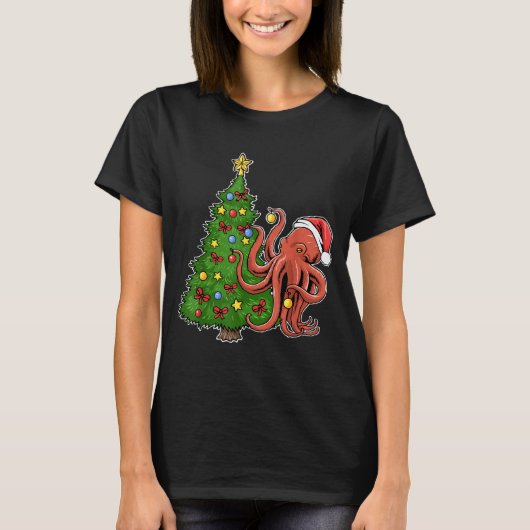 T-shirt Christmas Octopus (Devant)