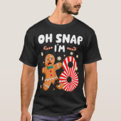 T-shirt Christmas Oh Snap 8 Year Old Gingerbread Man 8th B (Devant)