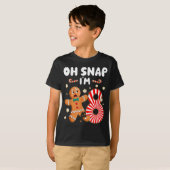 T-shirt Christmas Oh Snap 8 Year Old Gingerbread Man 8th B (Devant entier)