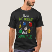 T-shirt Christmas pajamas I Like Big Balls And Cannot Lie  (Devant)