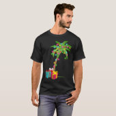 T-shirt Christmas Palm Tree Coconut Lights Beach Hawaii Xm (Devant entier)