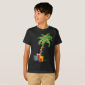 T-shirt Christmas Palm Tree Coconut Lights Beach Hawaii Xm (Devant entier)