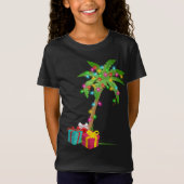 T-Shirt Christmas Palm Tree Coconut Lights Beach Hawaii Xm (Devant)