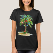 T-shirt Christmas Palm Tree Light Hawaiian Trocal Xmas Men (Devant)