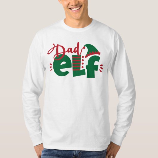 T-shirt Christmas Papa Elf (Devant)