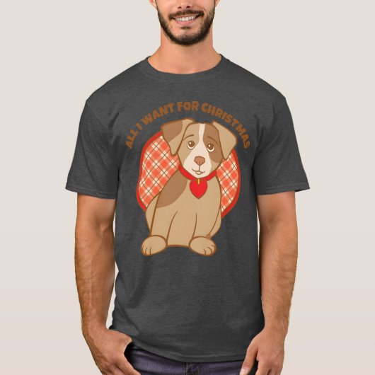 T-shirt Christmas Puppy ami (Devant)