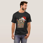 T-shirt Christmas Racoon Swea,funny Christmas Lights Racco (Devant entier)