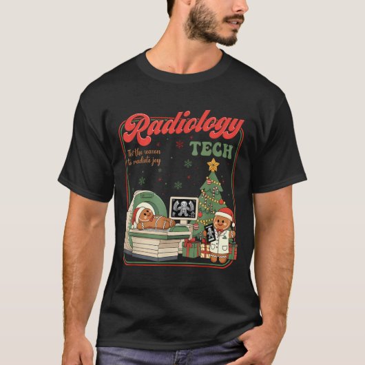 T-shirt Christmas Radiology Tech Funny Gingerbread Man Rad (Devant)