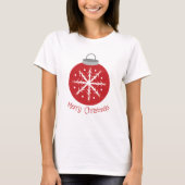 T-shirt Christmas red ornament (Devant)