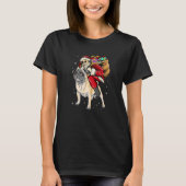 T-shirt Christmas Santa Claus Riding Pug Xmas Boys Men Pug (Devant)