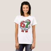 T-shirt Christmas Santa Hand 67 6 7  (Devant entier)