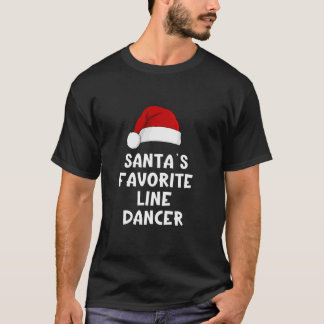 T-shirt Christmas Santa s Favorite Line Dancer Funny Danci