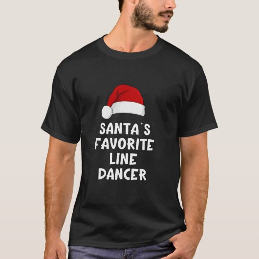 T-shirt Christmas Santa s Favorite Line Dancer Funny Danci (Devant)