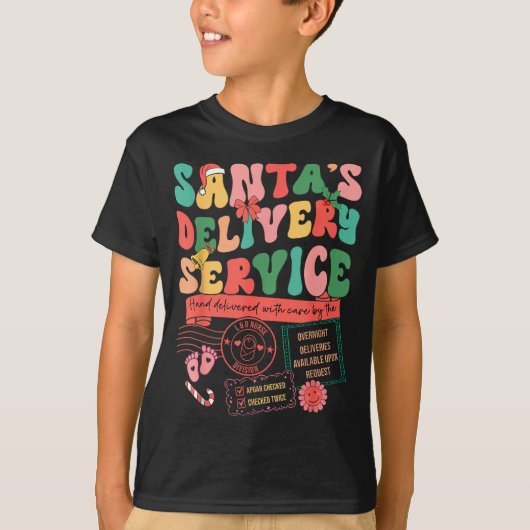T-shirt Christmas Santa's Delivery Service L&d Labor D (Devant)
