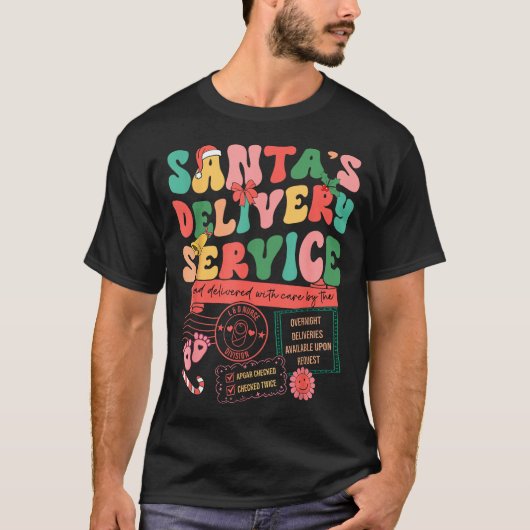 T-shirt Christmas Santas Delivery Service L&amp;d Labor De (Devant)