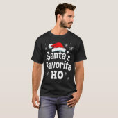 T-shirt Christmas Santa's Favorite Ho Shirt, Adult Naughty (Devant entier)