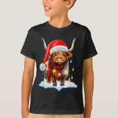 T-shirt Christmas Scottish Highland Cow Wrapped In Christm (Devant)