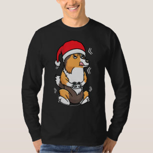T-shirt Christmas Shetland Sheepdog Shelter Chien Gamer Vi