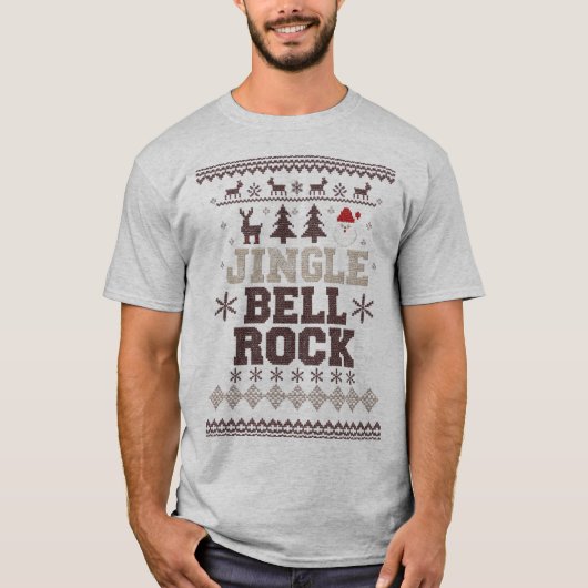 T-shirt Christmas Shirt - Holidays Ugly Jingle Design (Devant)