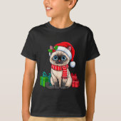 T-shirt Christmas Siamese Cat Holiday Kitten Xmas Men Wome (Devant)