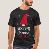 T-shirt Christmas Sister Gnome Dwarf Garden Gnome Family (Devant)