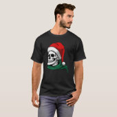 T-SHIRT CHRISTMAS  SKELETON IN A SANTA HAT & SCARF (Devant entier)