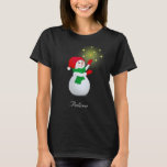 T-shirt Christmas Snowman<br><div class="desc">bonhomme de neige de Noël. Croyez que le texte peut être personnalisé.</div>